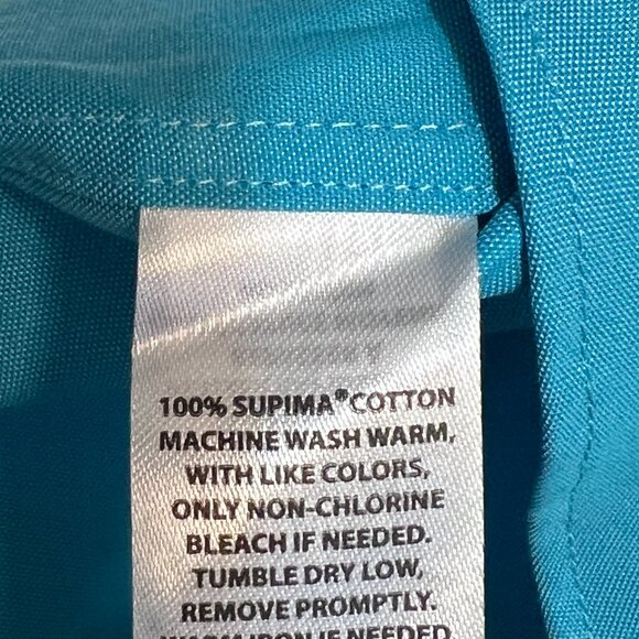 NWT Nordstrom Men's Dress Shirt 15.5 Trim Fit Non-Iron Teal Bird Supima Cotton - Picture 6 of 8